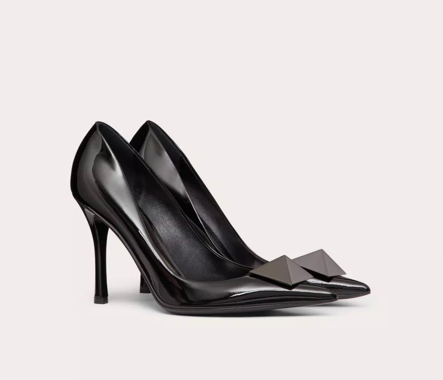 Valentino One Stud Patent Leather Pump 100 Mm Pumps - 2