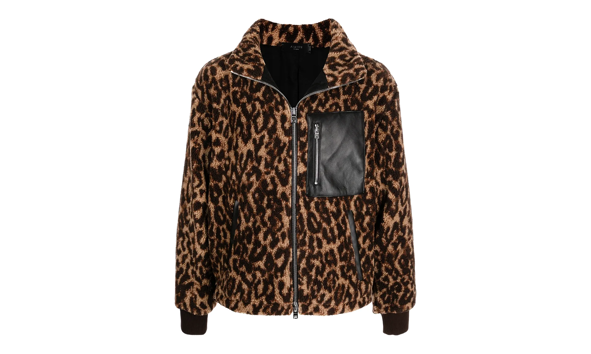 Printed Bandana Fleece Jacket "Brown / Tan" MKF013 242 - 1