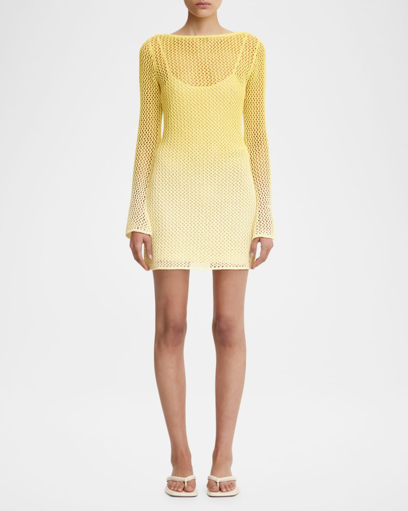 SIGNIFICANT OTHER Honey Long-Sleeve Net Mini Dress outlook