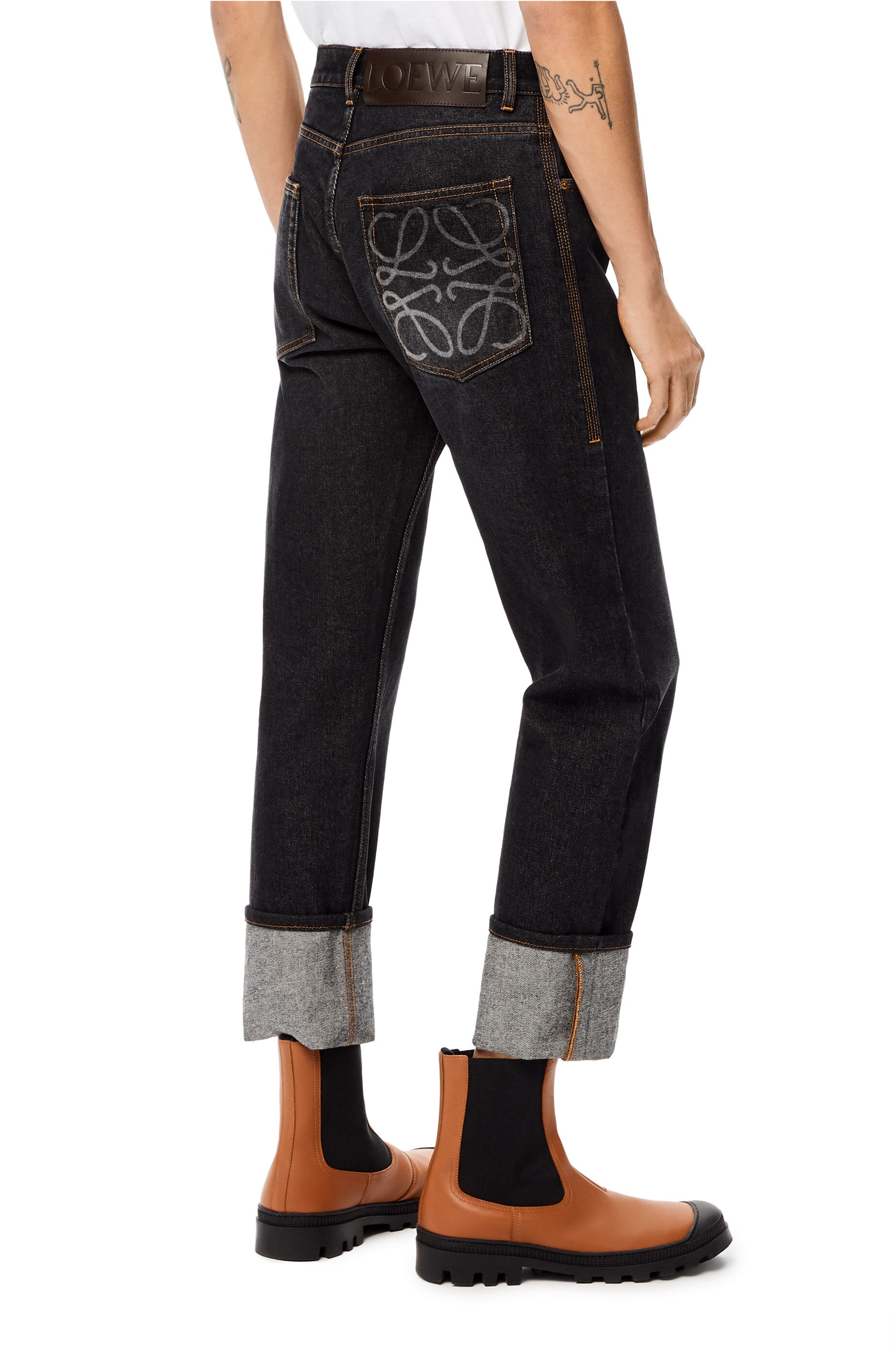 Tapered jeans in cotton - 4