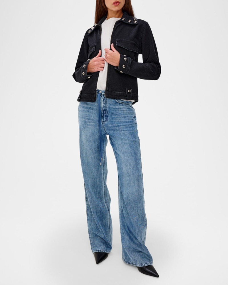 Rails Roxbury Studded Denim Jacket outlook