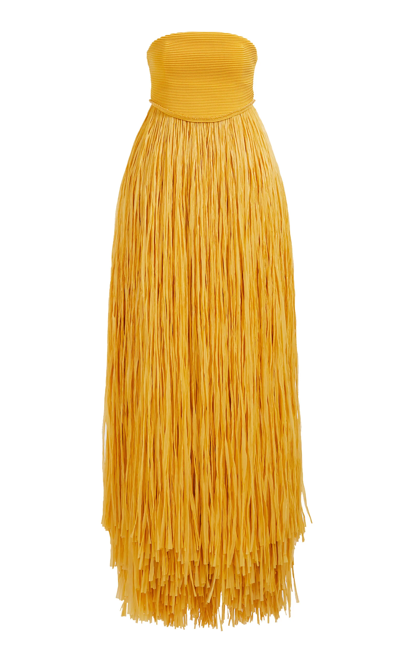 Florentia Raffia Maxi Dress yellow - 1