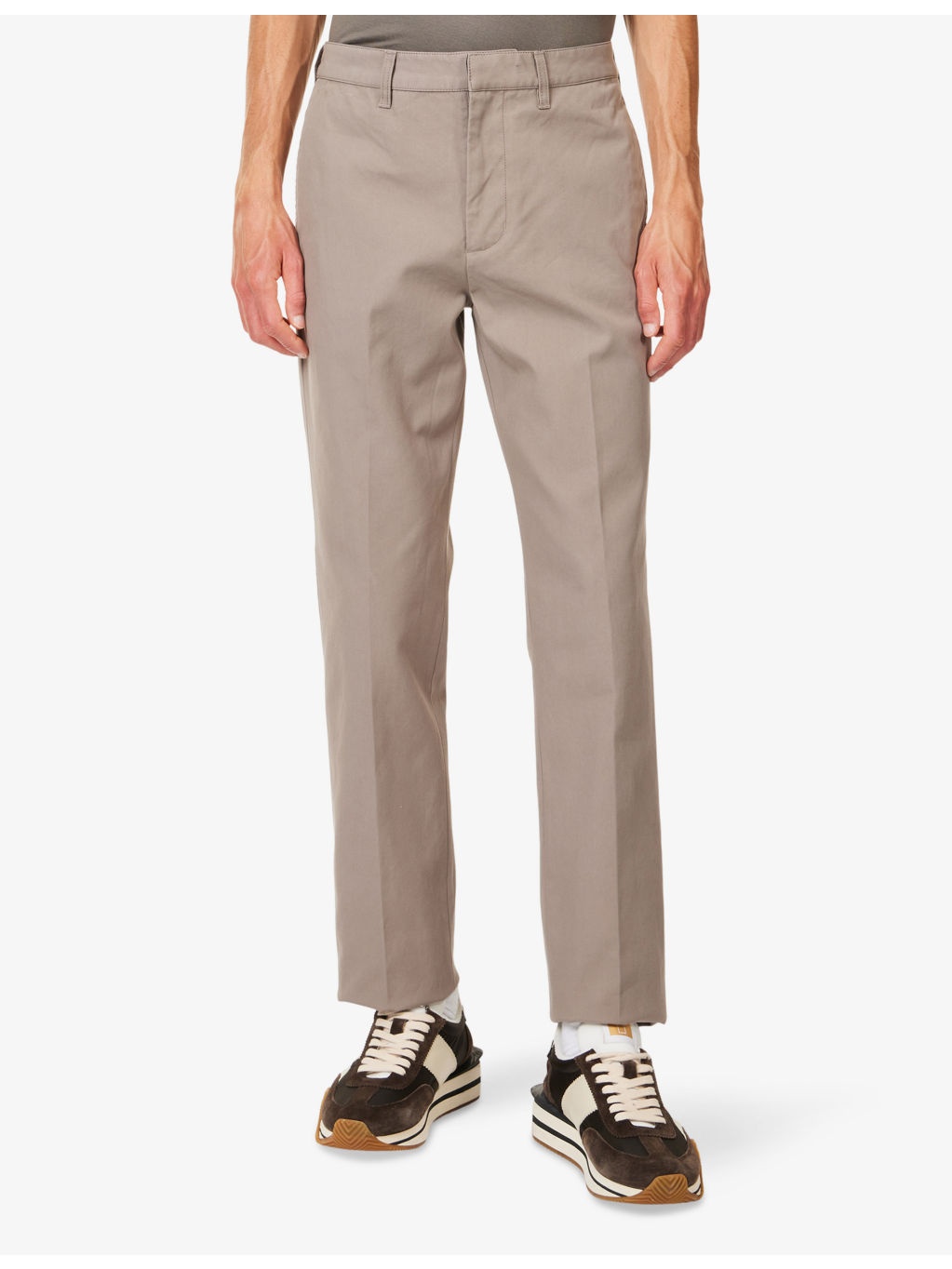 Slim-Fit Straight-Leg Twill Trousers - 3