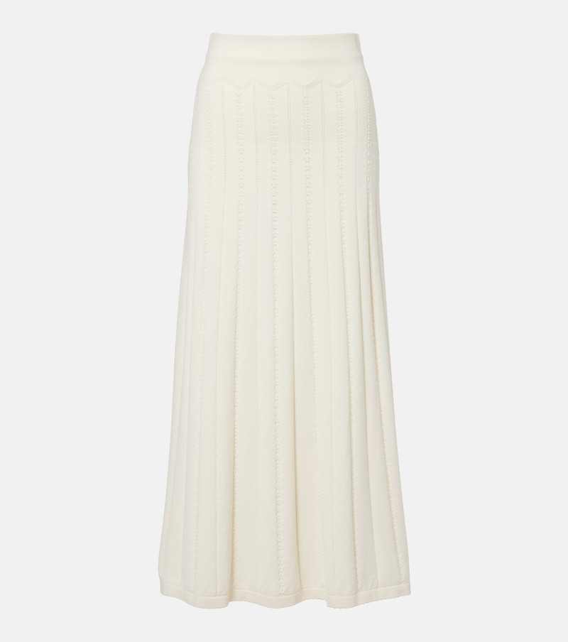 Mieralla pointelle cotton-blend maxi skirt 1