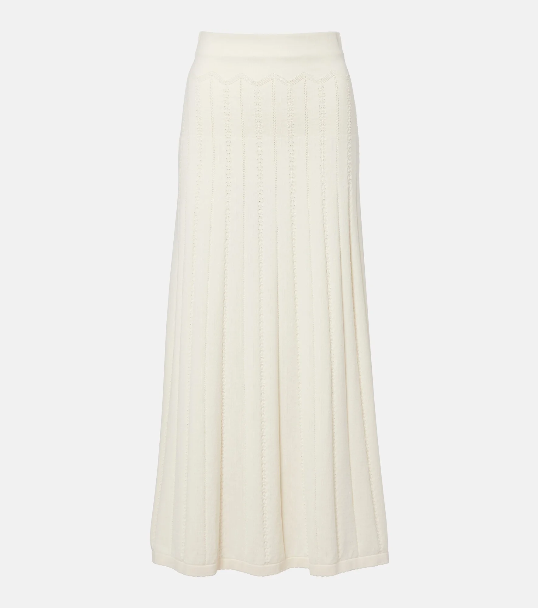 Mieralla pointelle cotton-blend maxi skirt - 1