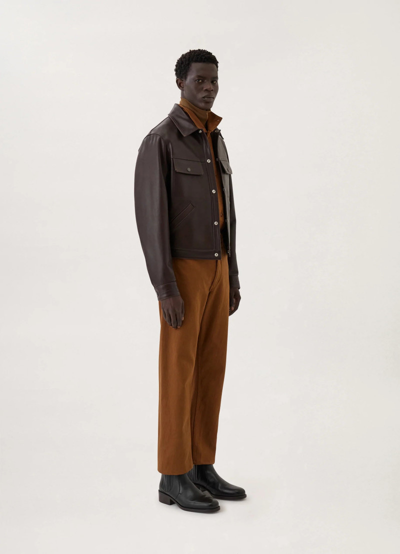 Lemaire LEATHER TRUCKER ROUGH LEATHER | REVERSIBLE