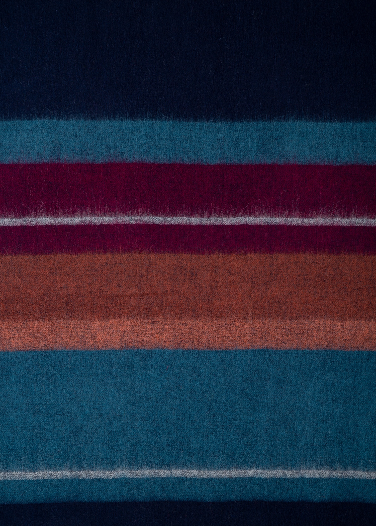 Faded Edge Reversible Lambswool Blanket - 6