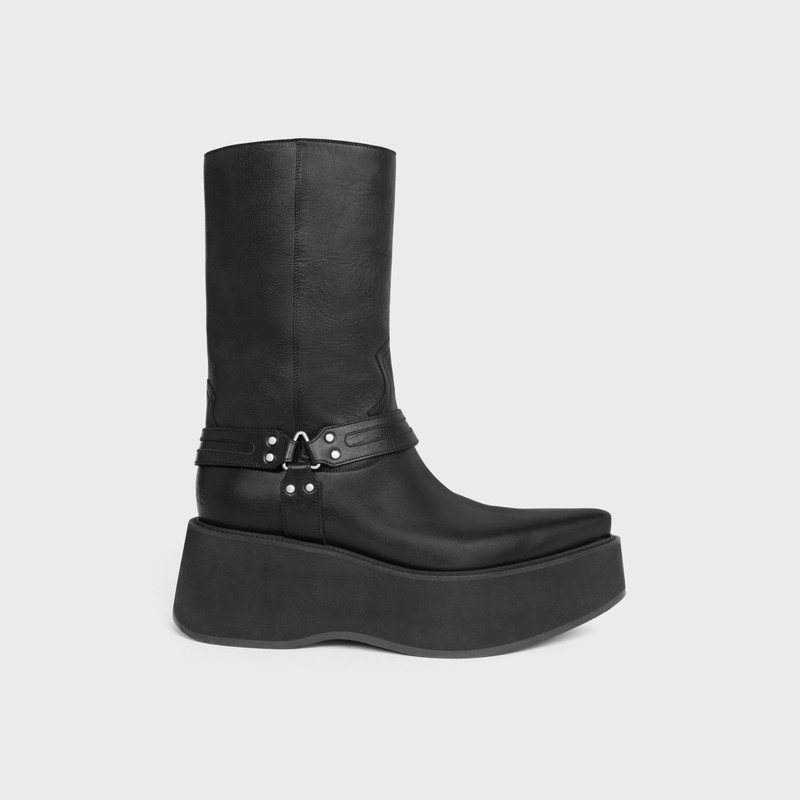 CELINE JED BIKER PLATFORM SANTIAG in Calfskin 1