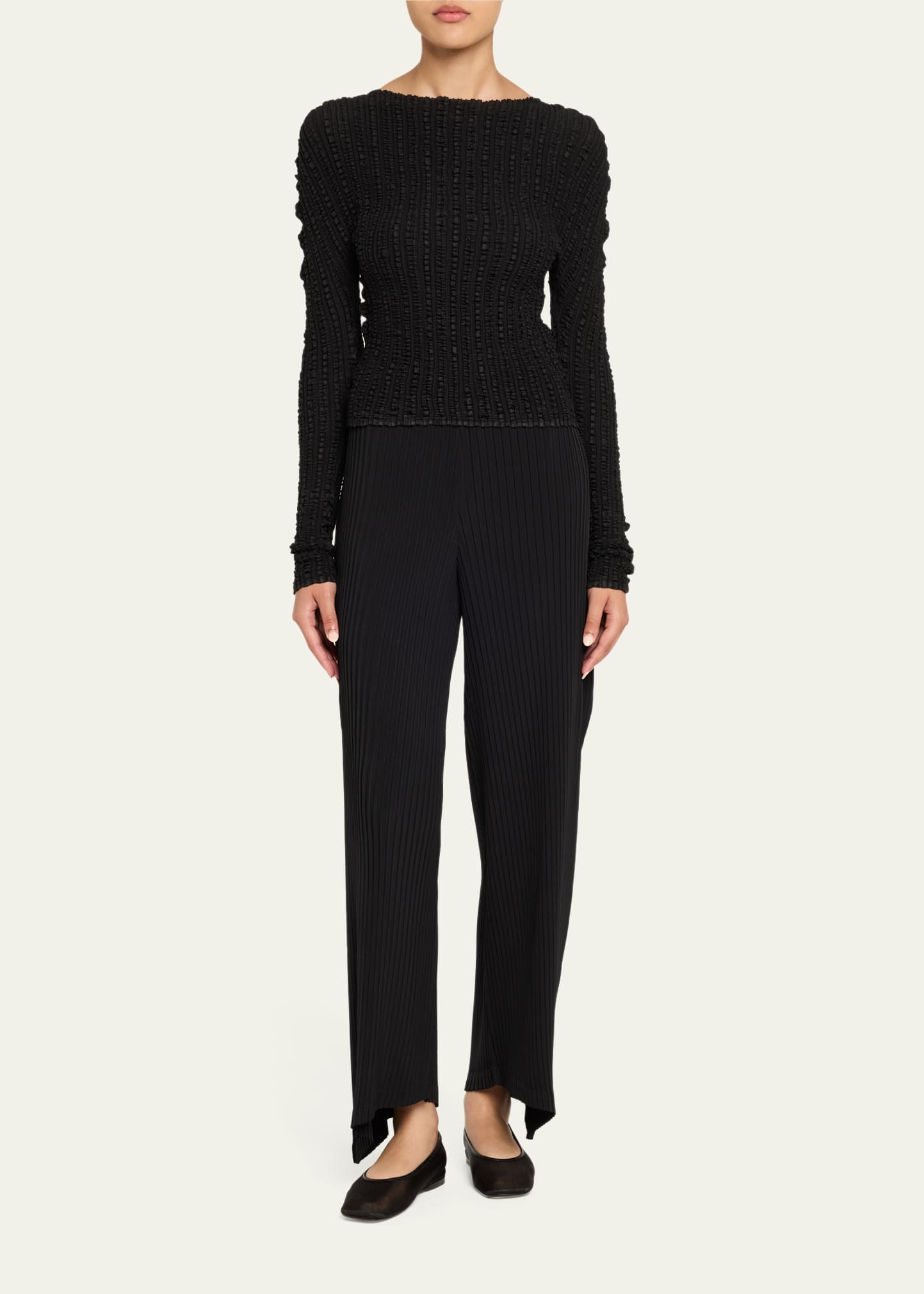 Jellyfish Pleats Long-Sleeve Top - 2