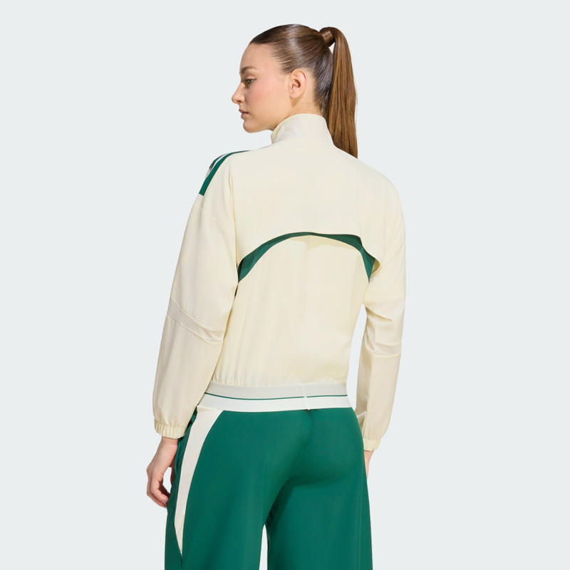 Hyperglam 3-Stripes Color Block Woven 1/4 Zipper Track Top 3