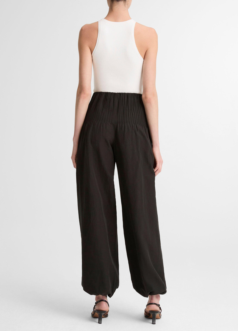 Vince Pintuck High-Rise Wide-Leg Drawcord-Hem Pant outlook