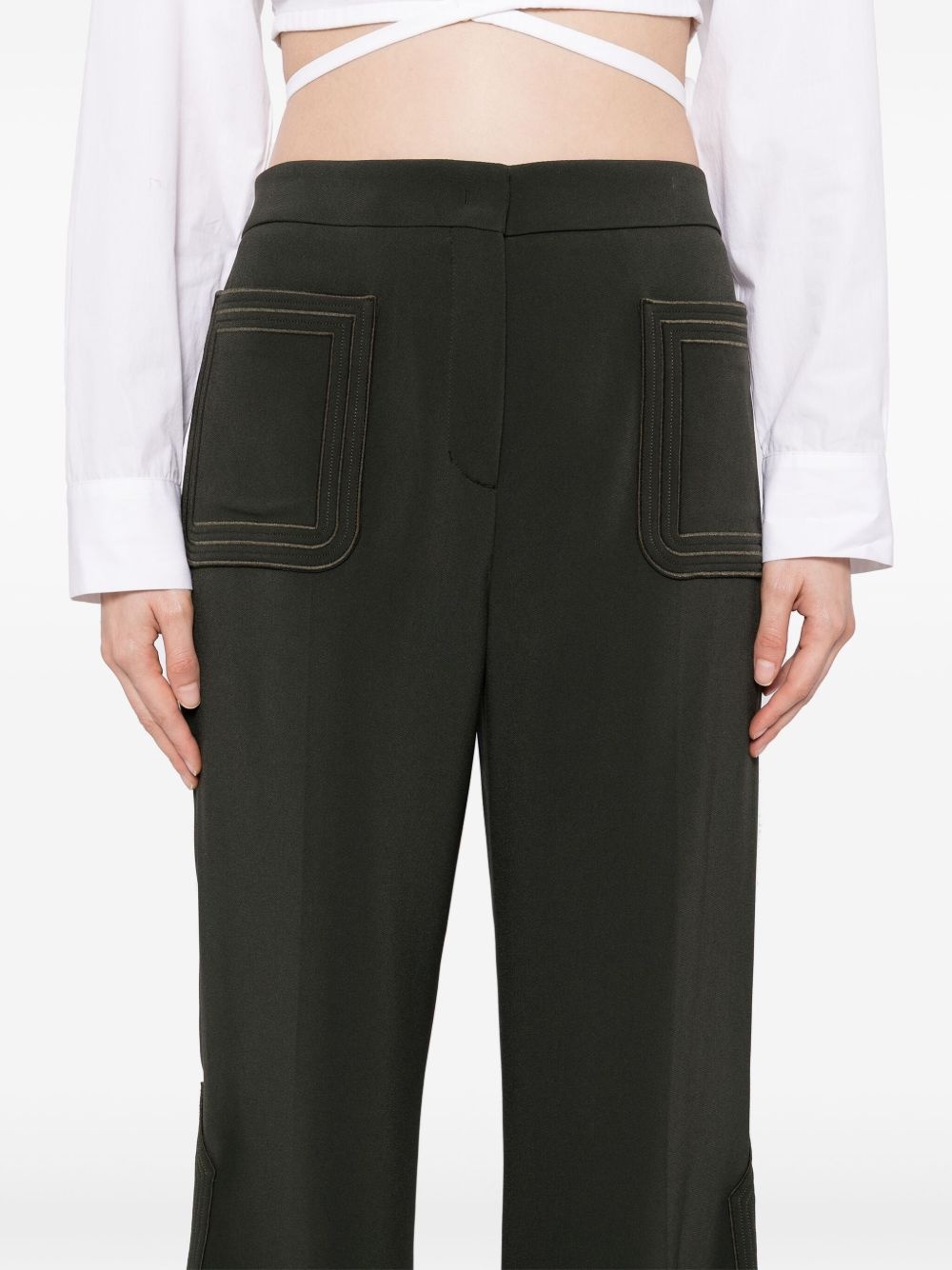 embroidered cady pants - 5