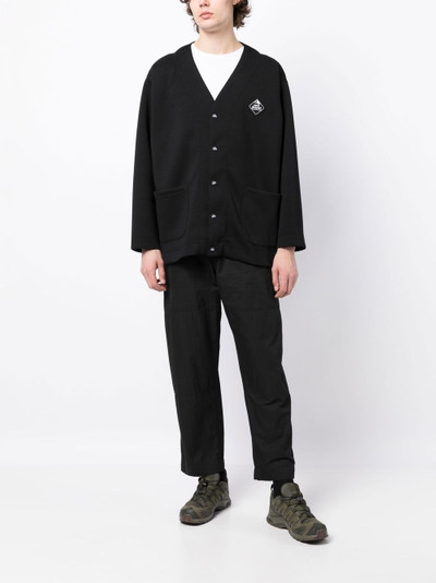 White Mountaineering x F.C. Real Bristol logo-patch cardigan outlook
