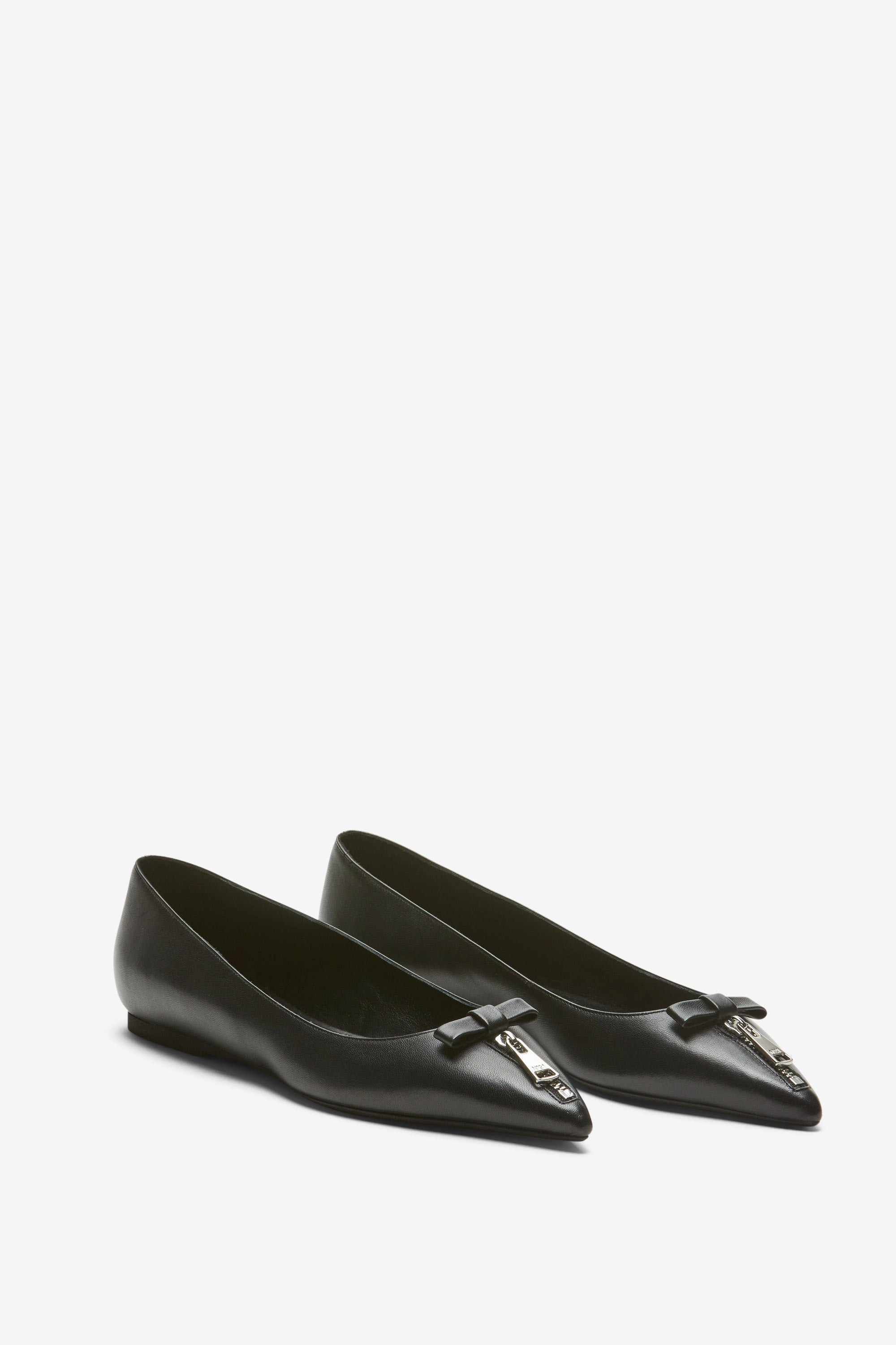ZIP-DETAIL BALLET PUMPS - 2