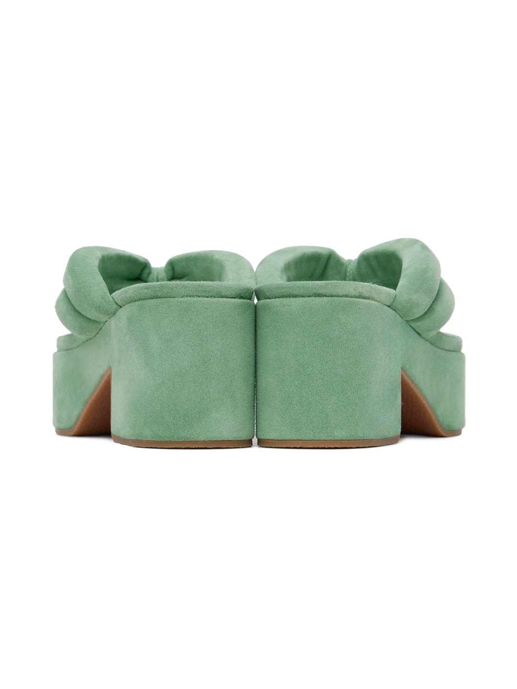 Green Platform Thong Sandals - 2