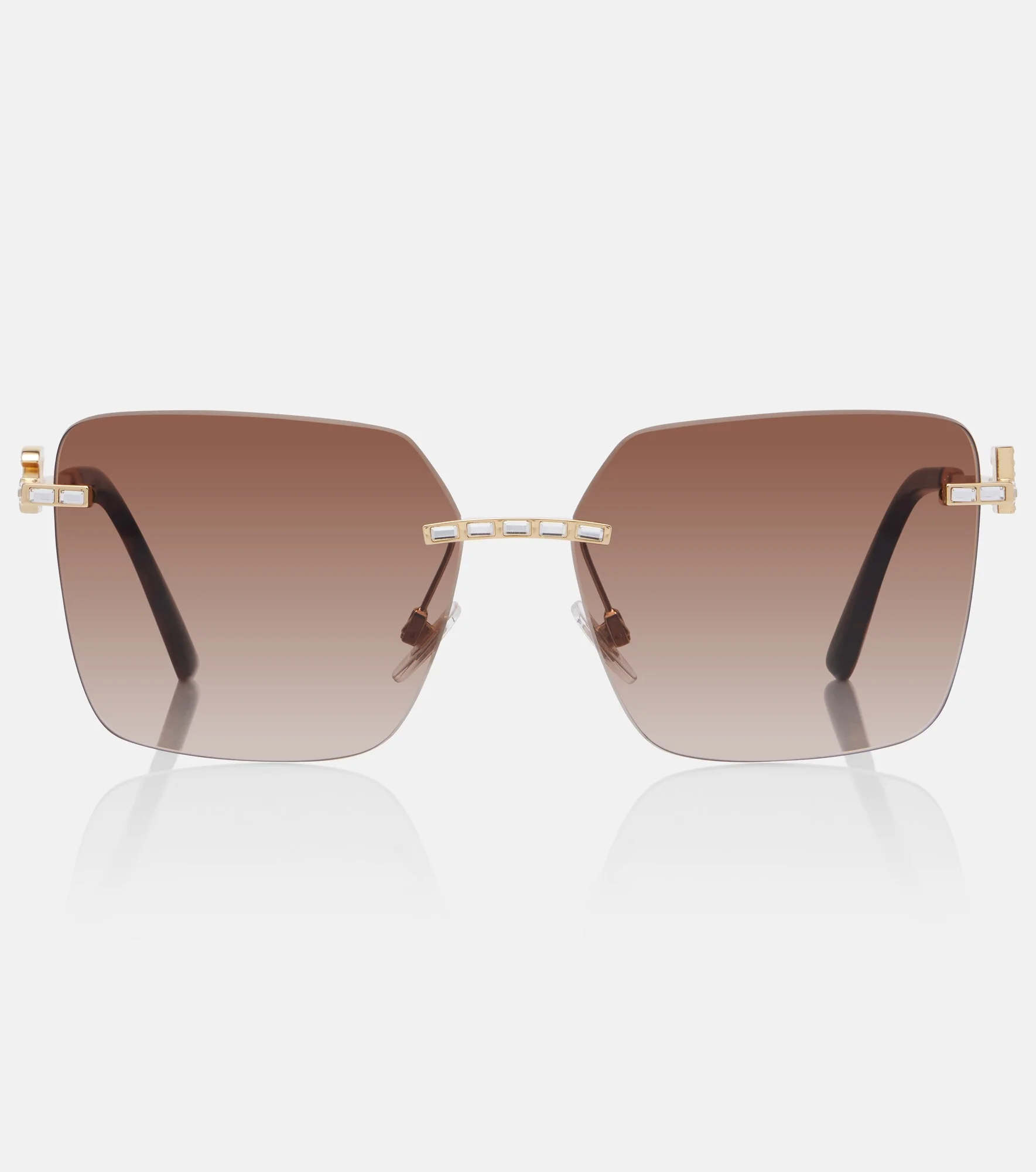 DG crystal-embellished square sunglasses - 1