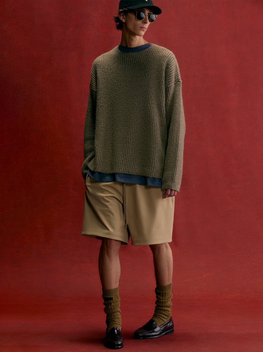 ESSENTIALS Heavy Waffle Crewneck Sweater | fearofgod