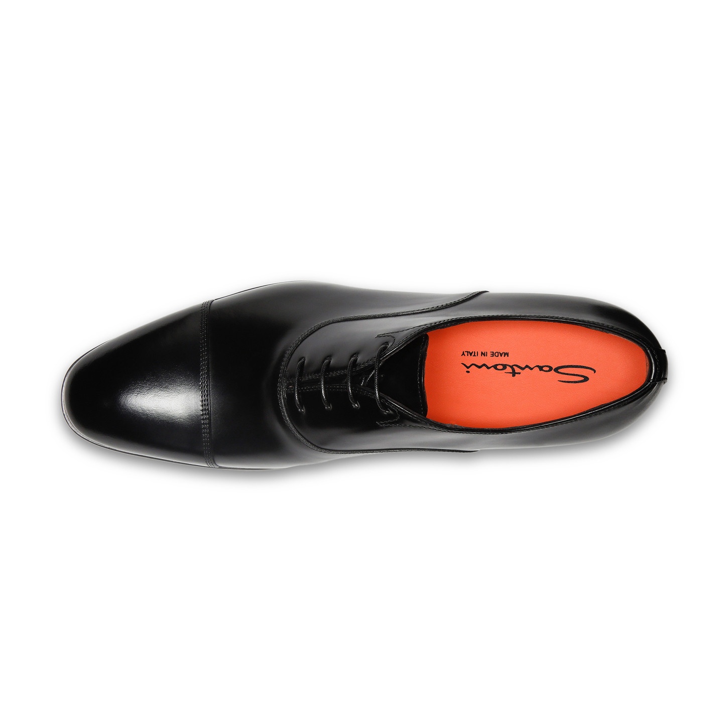 Men's black leather Oxford shoe - 4
