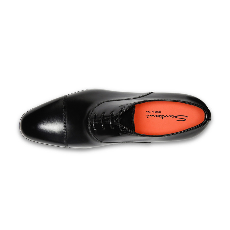 Men's black leather Oxford shoe 4