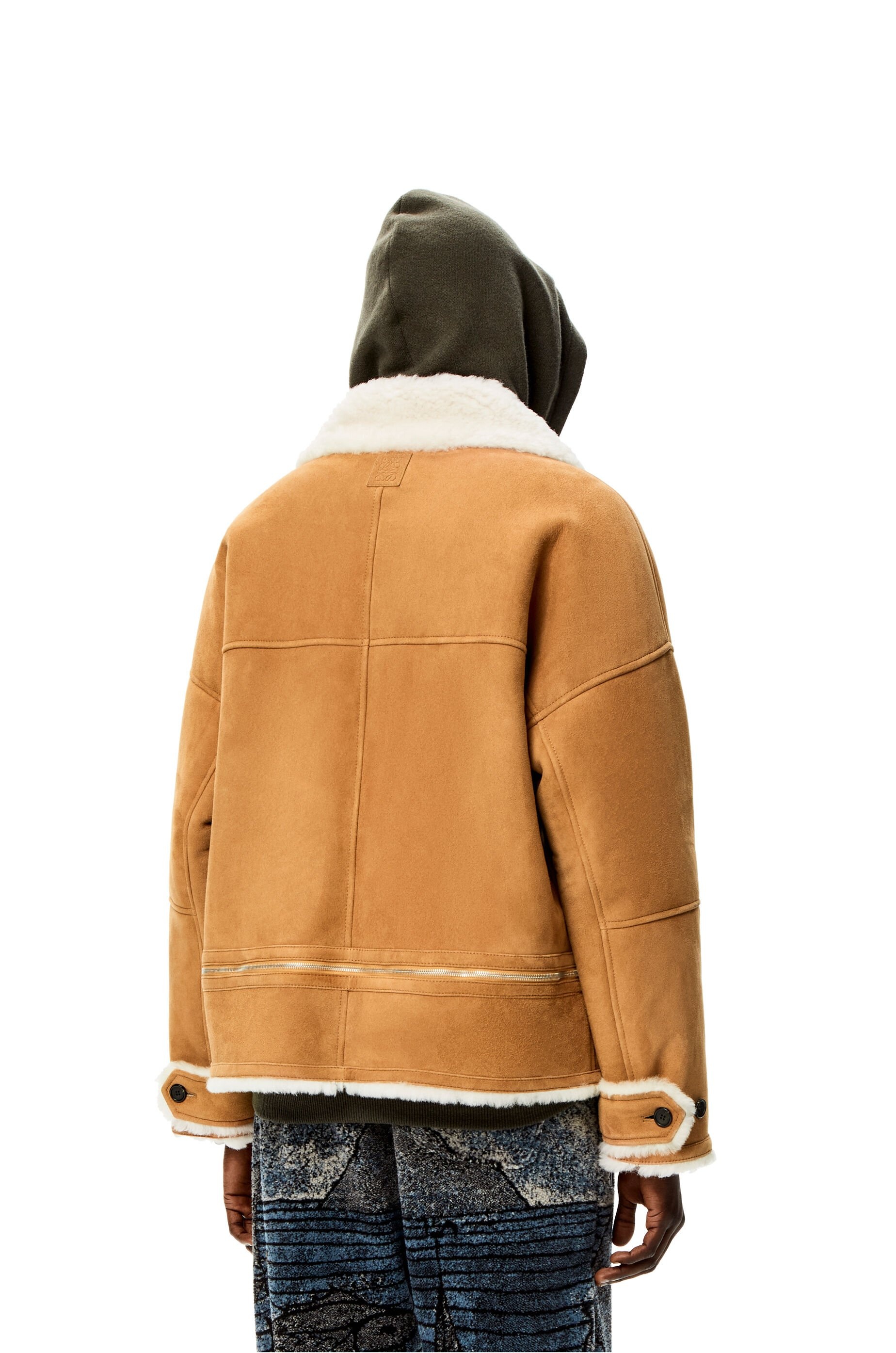 Zipped jacket in shearling - 4