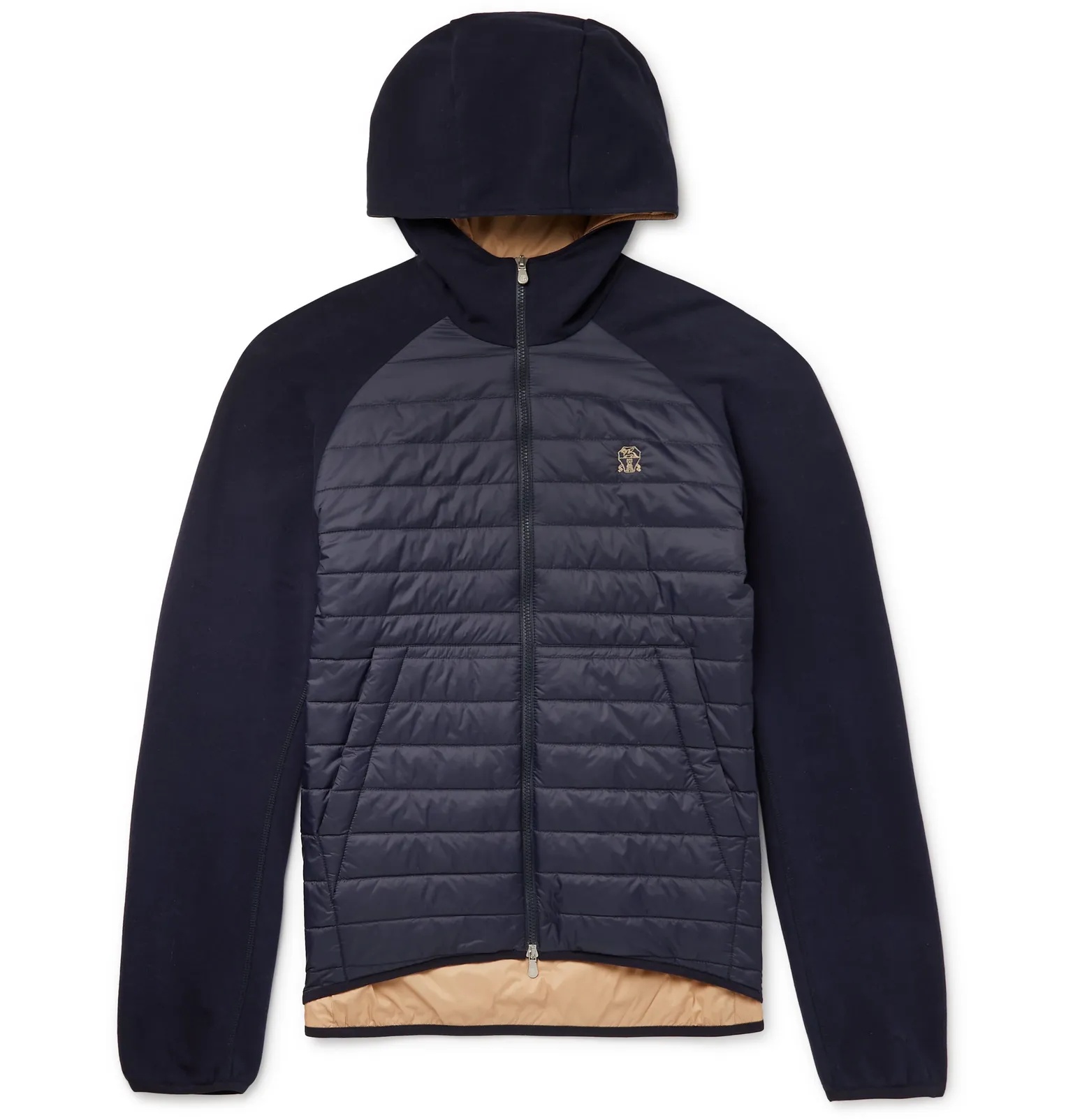 Quilted Nylon and Jersey Thermore Ecodown Hooded Jacket - 1