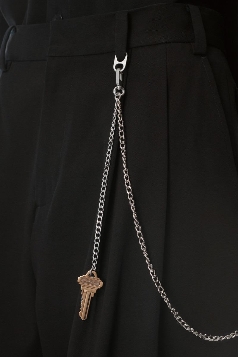 Black Cotton Pants with Key Hardware 5