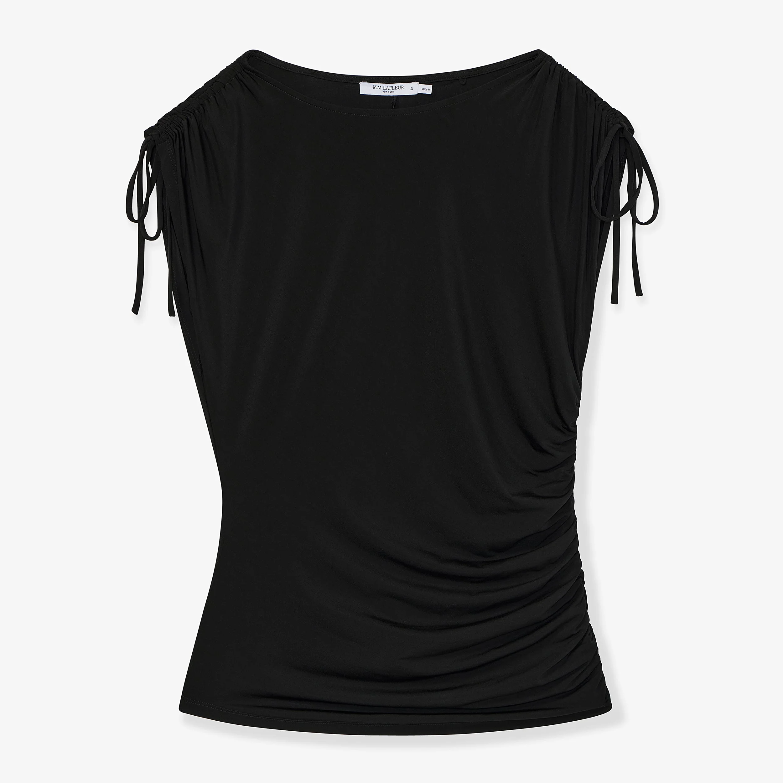 Dotty Cinch-Sleeve Top - Light Jersey - 1