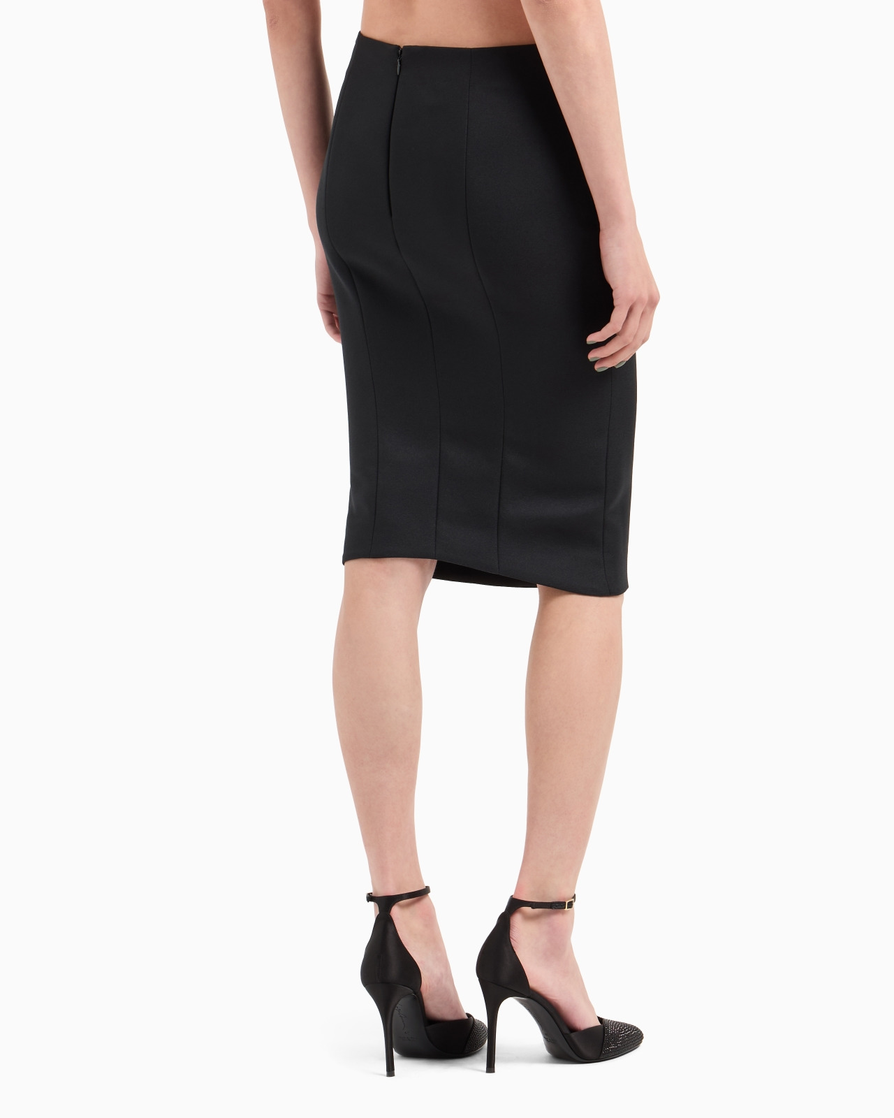 TECHNICAL SCUBA FABRIC PENCIL SKIRT - 3