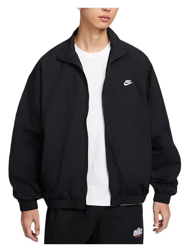 Club Oversized Woven Track Jacket Black - 1