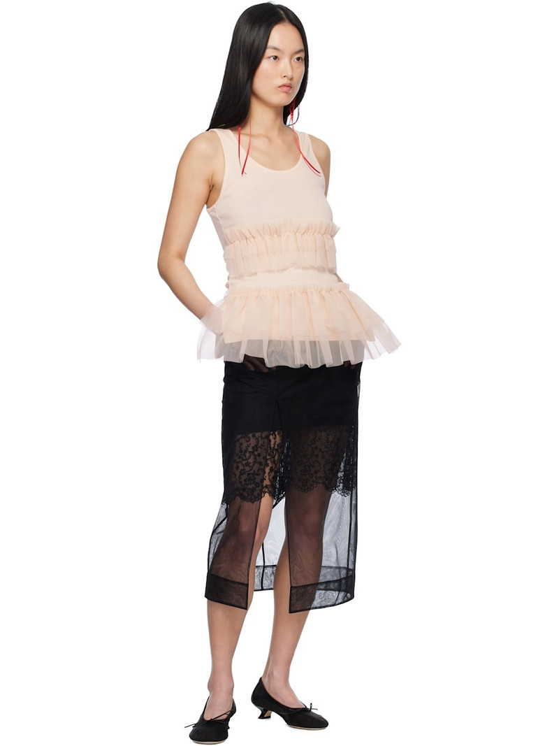 Simone Rocha Pink Tutu Hem Tank Top outlook