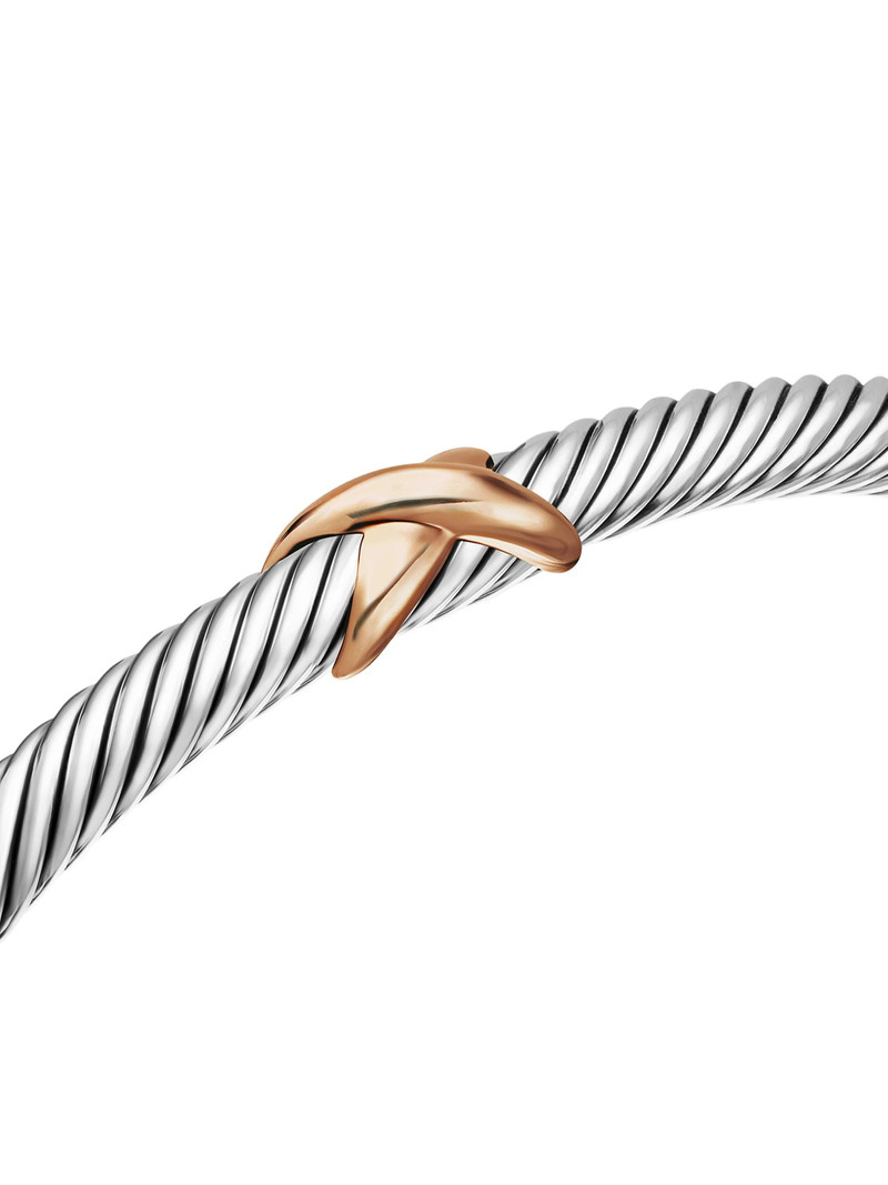 Women's X Classic Cable Station Bracelet in Sterling Silver - Silver 6