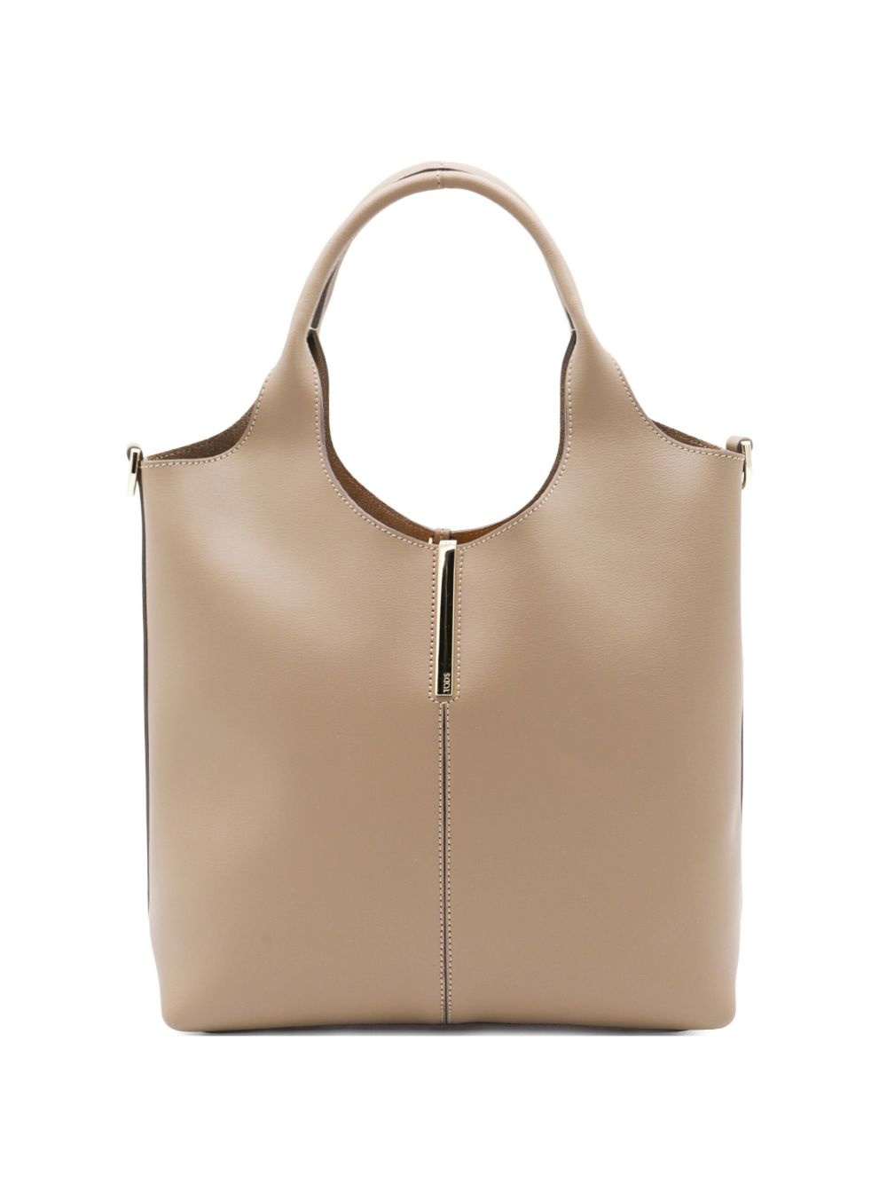 small top-handle leather bag - 1