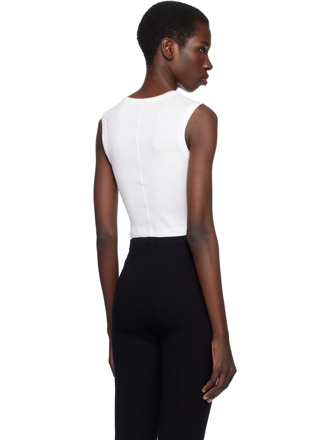 White Esmé Crop Tank Top - 3