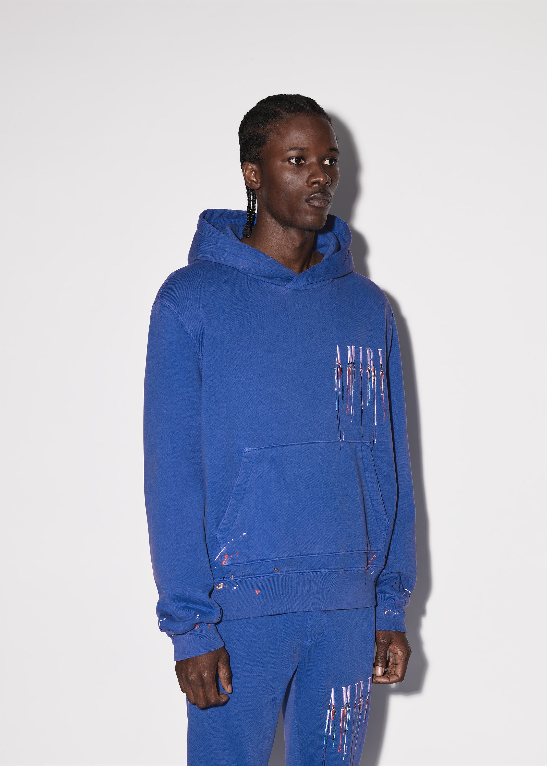 EMBROIDERED PAINT DRIP CORE LOGO HOODIE - 3