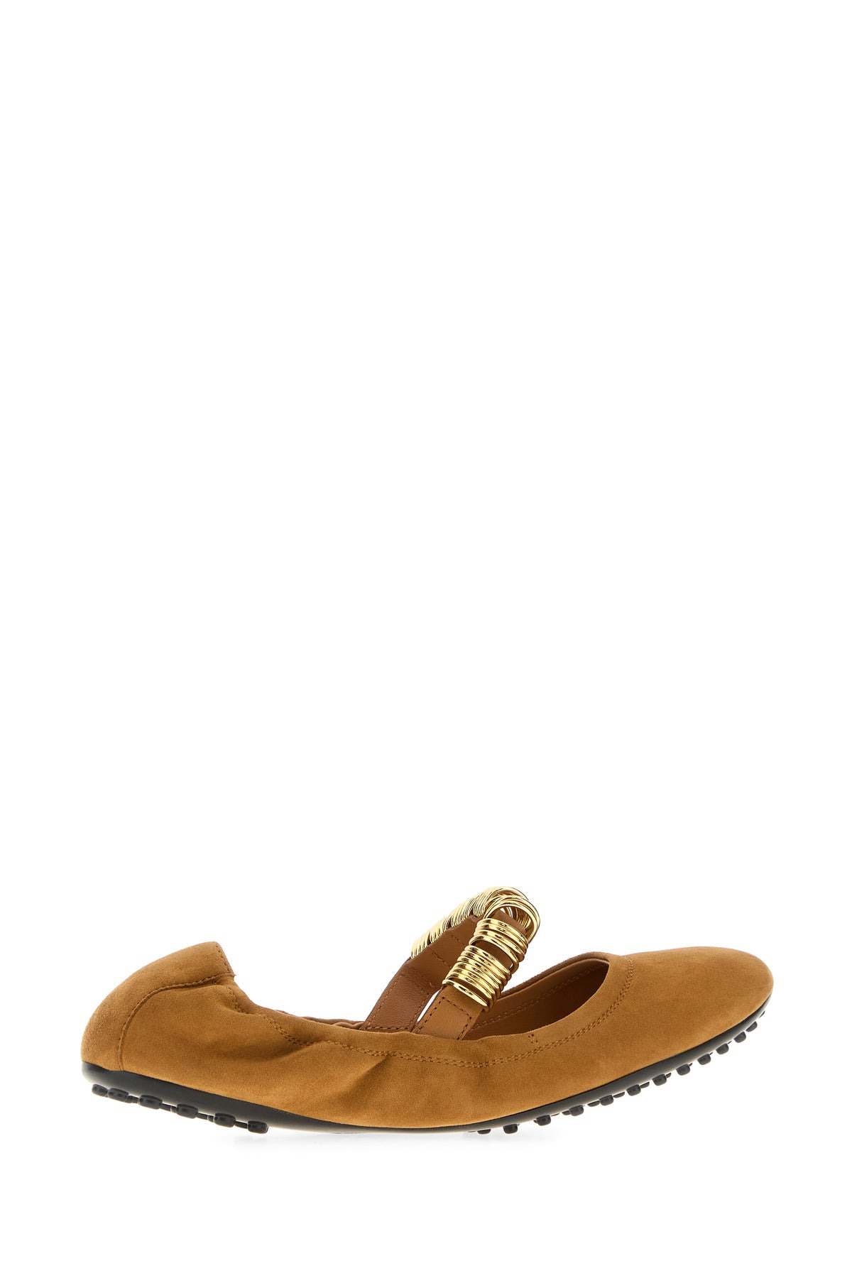 Camel suede ballerinas - 3