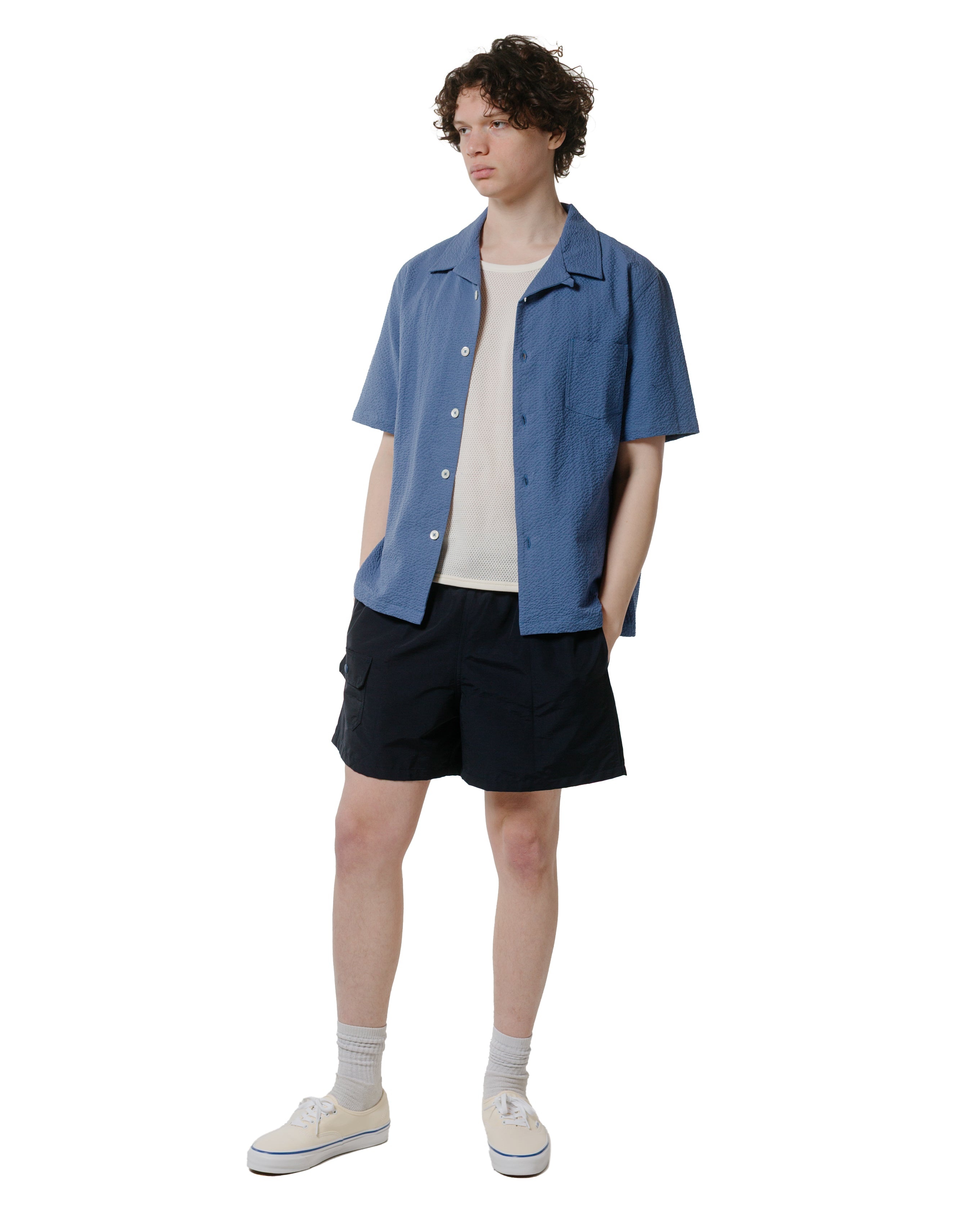 Cocktail Shirt Blue Seersucker - 4