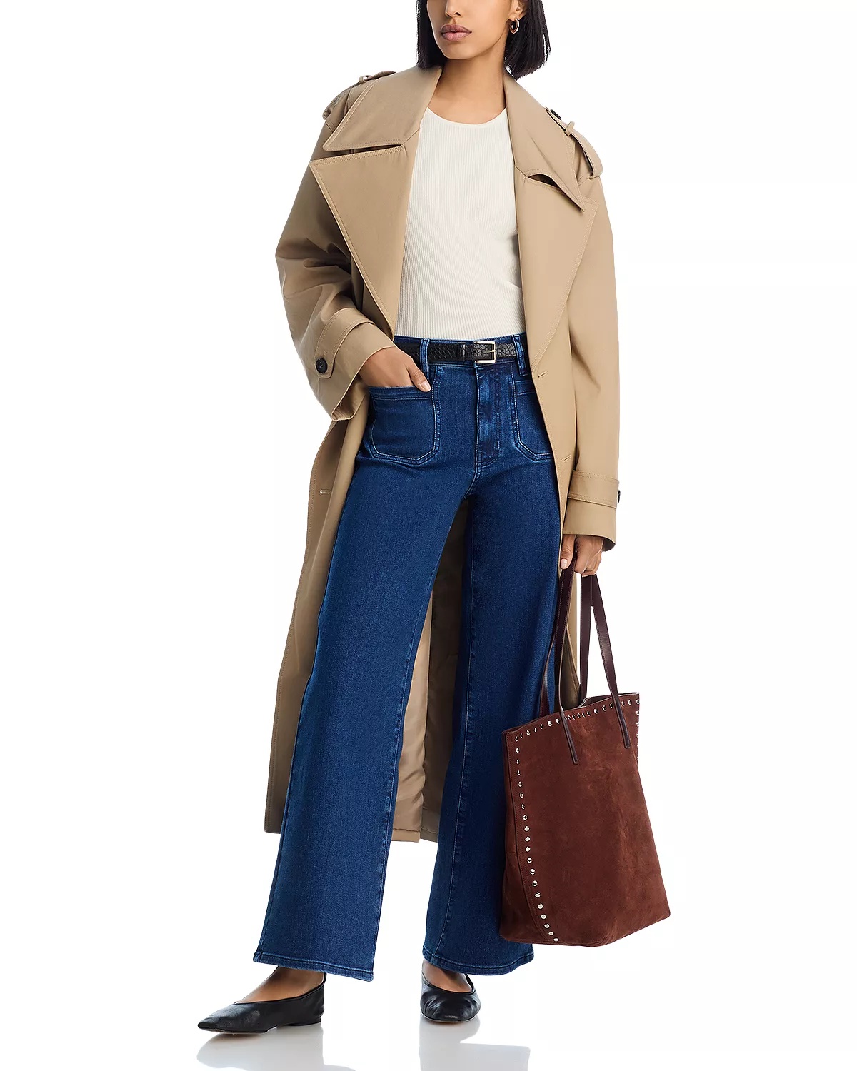 Le Slim Palazzo Modernist Pocket Jeans in Loner - 2