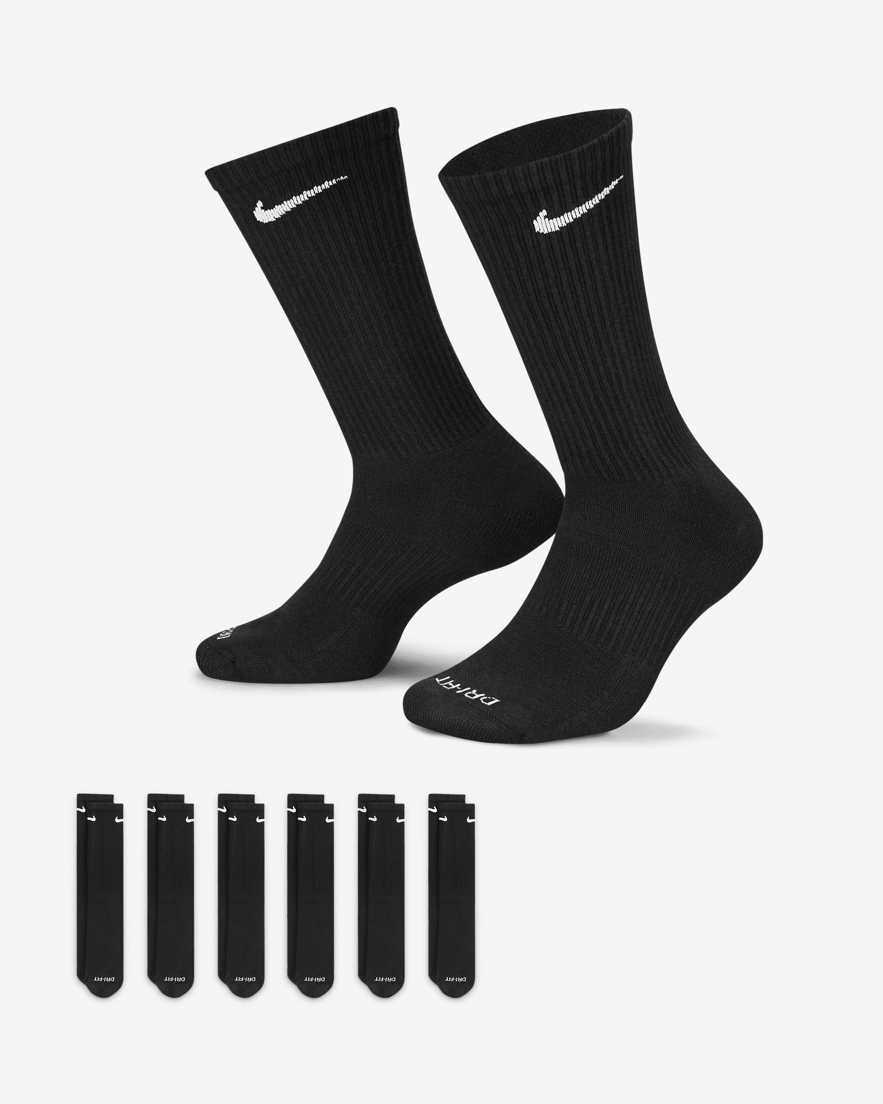 Nike Everyday Plus Cushioned Training Crew Socks (6 Pairs) - 1