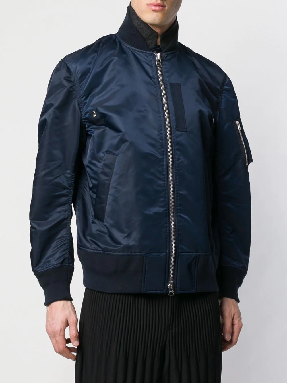 layered bomber jacket - 3