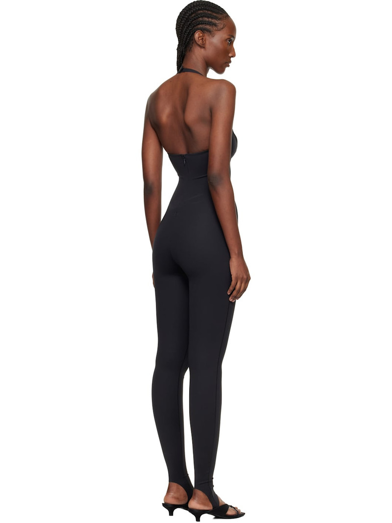 Black SKIMS Body Halter Stirrup Unitard 3