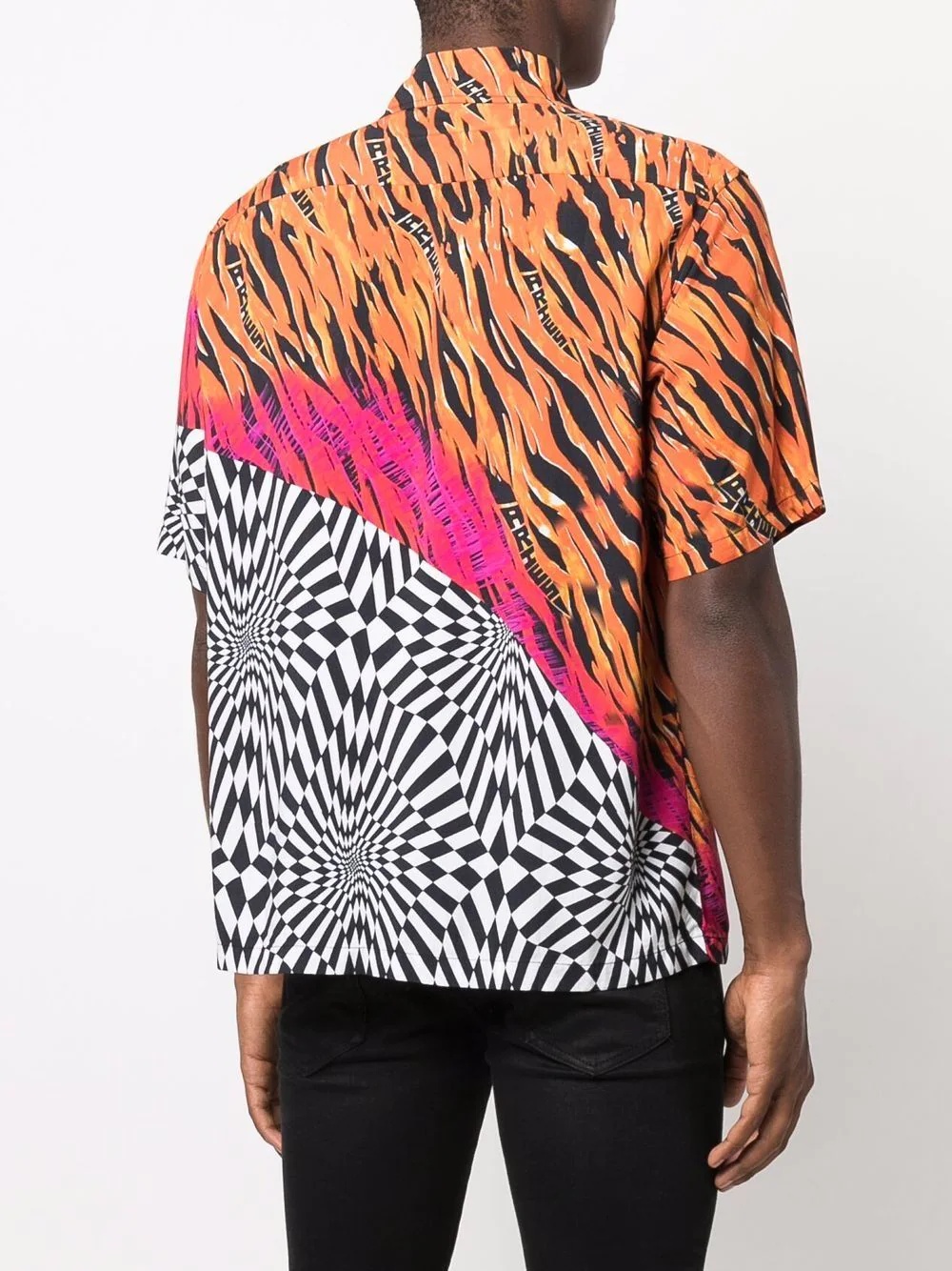 mixed print short-sleeve shirt - 5