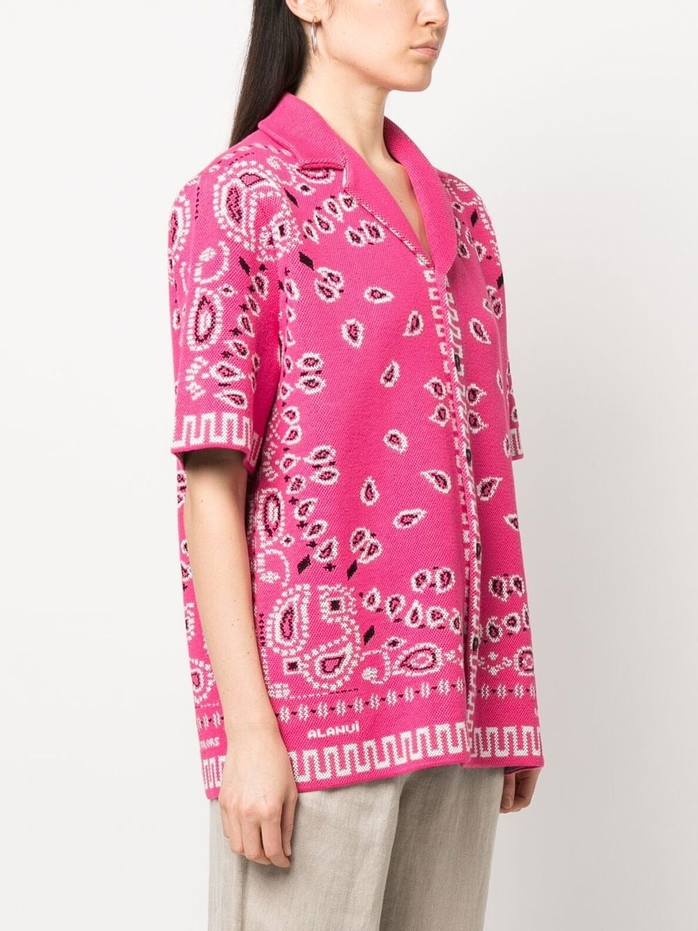 paisley-print short-sleeved shirt - 3