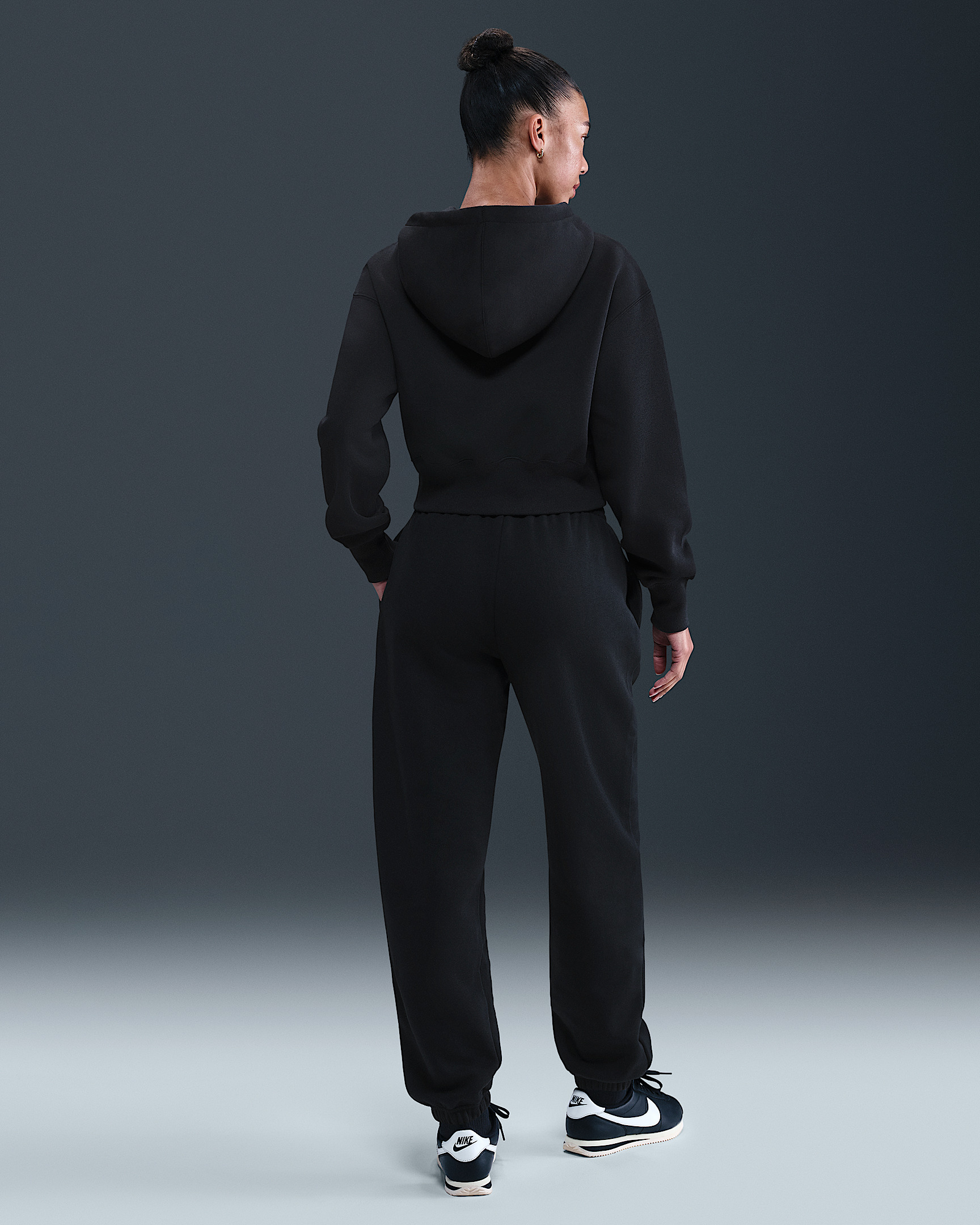 Nike Sportswear Phoenix Fleece Women's Loose Full-Zip Cropped Hoodie - 5