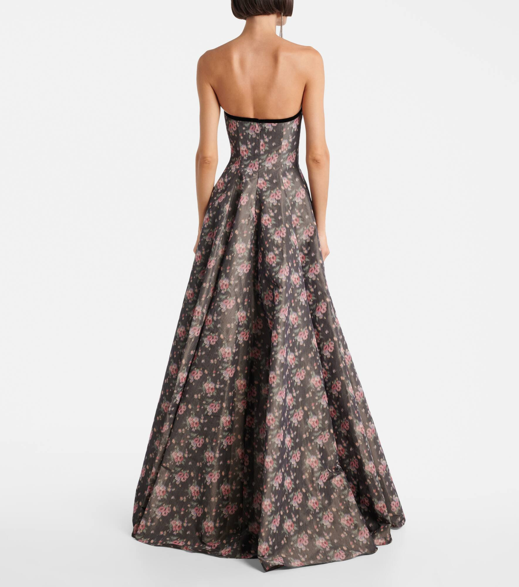 Laila floral taffeta corset gown - 3