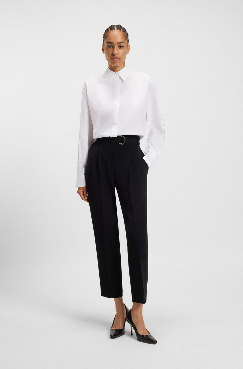 BOSS RELAXED-FIT BLOUSE IN COTTON POPLIN outlook