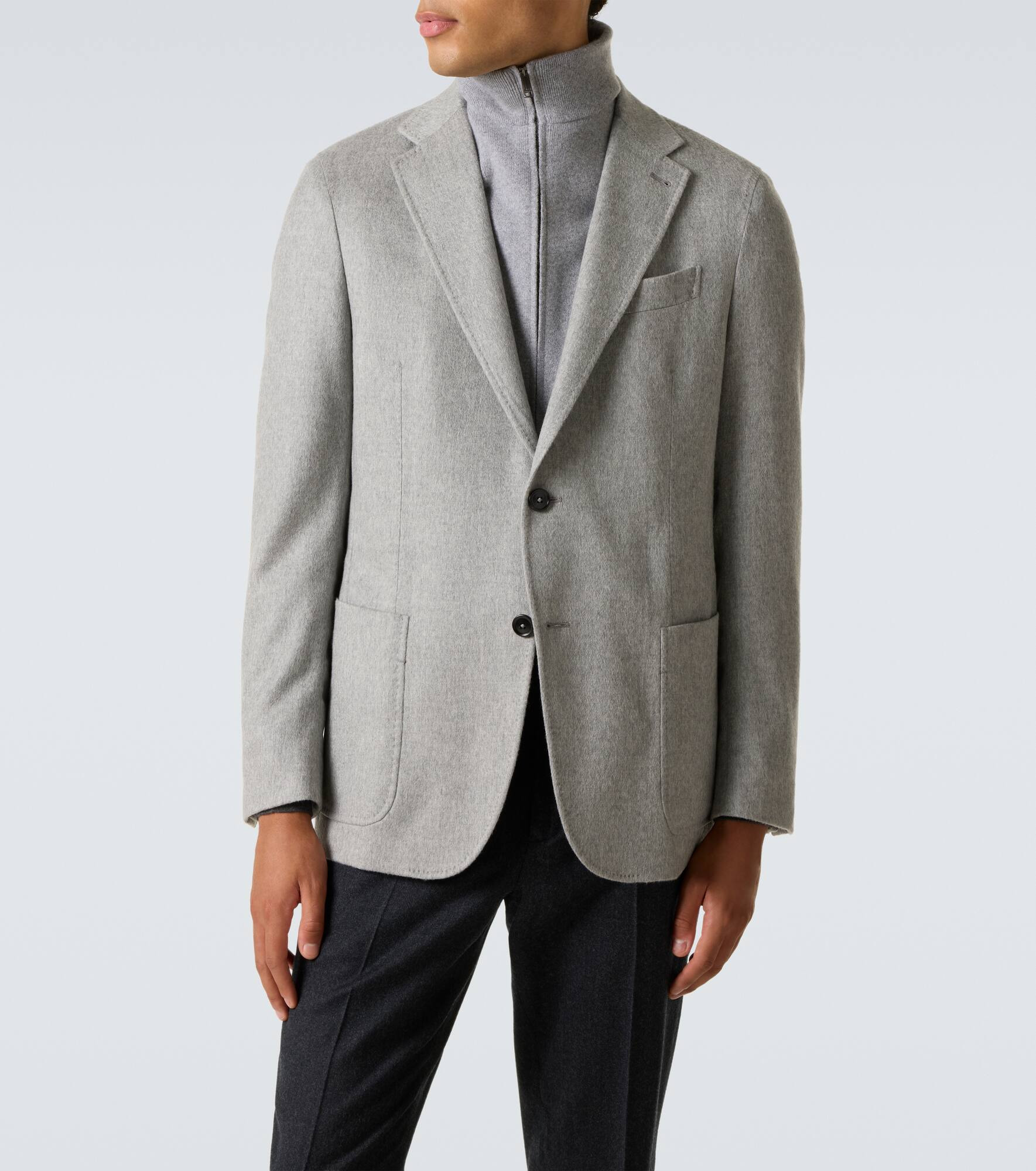 Layered cashmere blazer - 3