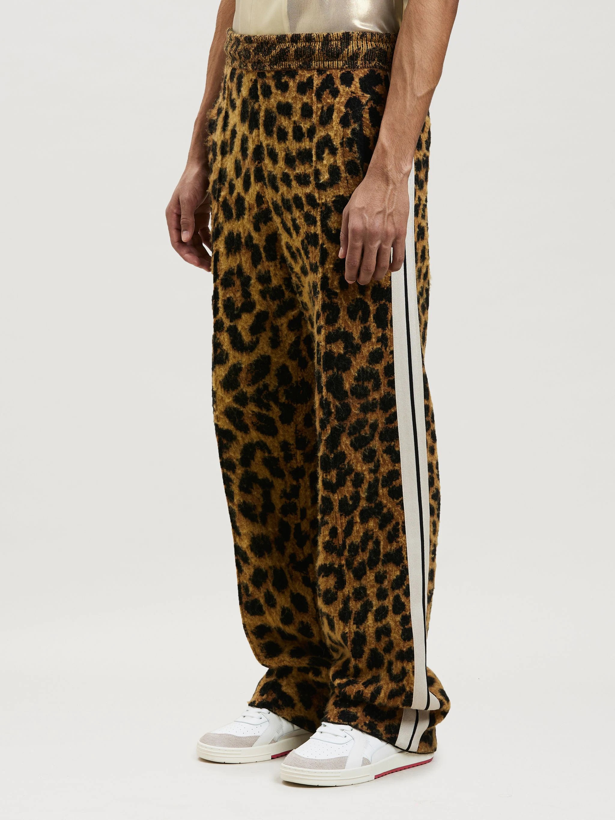 ANIMALIER BRUSHED KNIT PANTS - 4