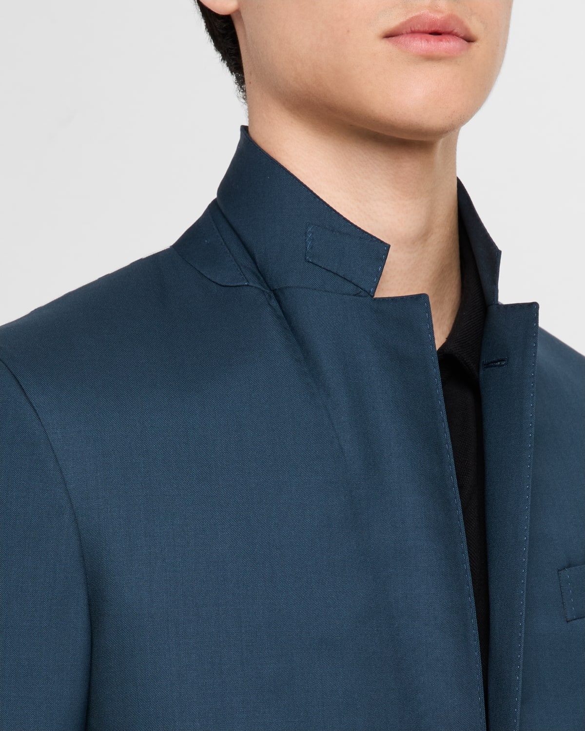 Men's Solid Wool Suit - 10