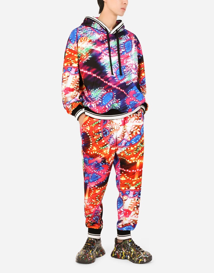 Illumination-print jogging pants with DG logo - 6