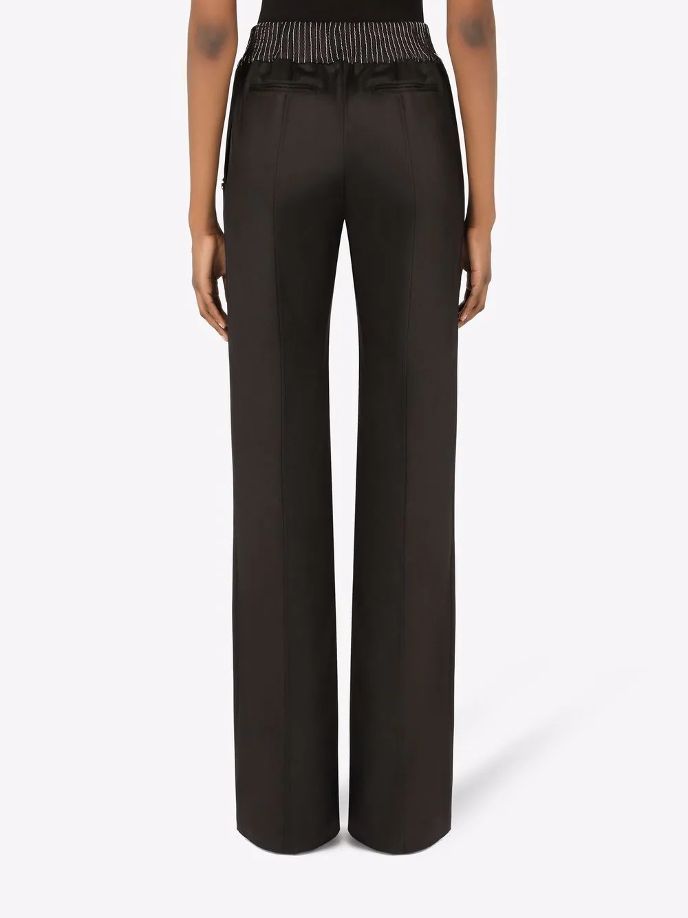 straight-leg twill trousers - 4